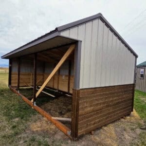10x28 Tongue & Groove Animal Shelter With Overhang - Warehouse